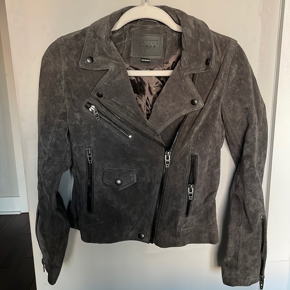 BLANK NYC Suede Gray Jacket